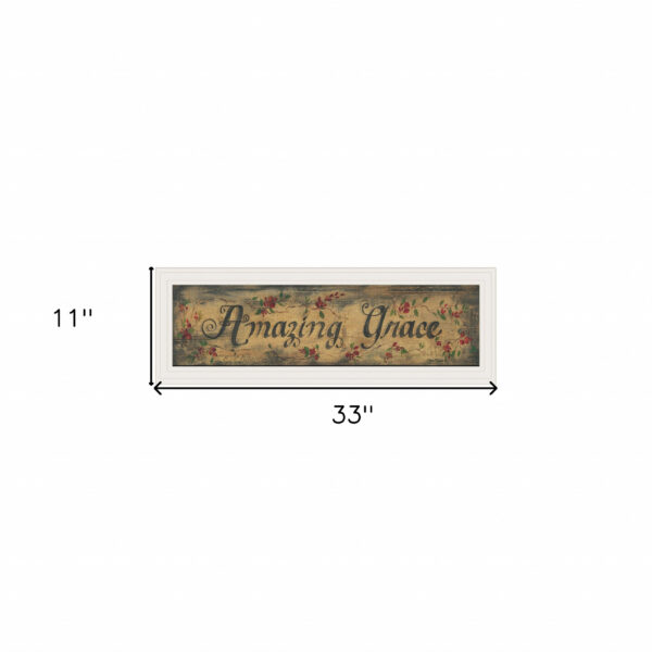 Amazing Grace 11 White Framed Print Wall Art