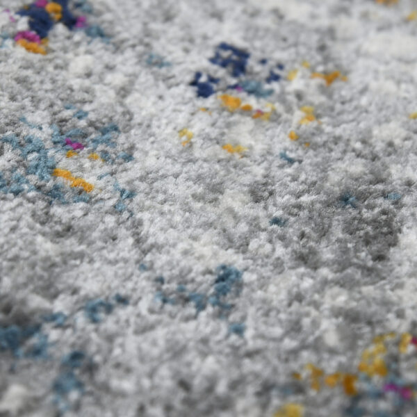 8' Gray Medallion Power Loom Runner Rug