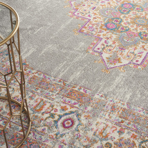 10' x 14' Blue Moroccan Power Loom Distressed Area Rug