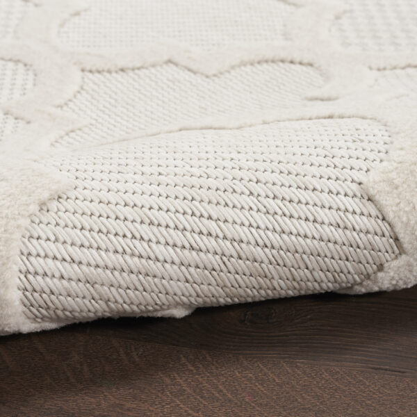 9' X 12' Ivory and White Indoor Outdoor Area Rug