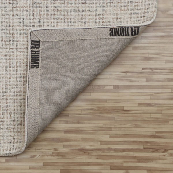 8' Runner Beige and Brown Wool Abstract Hand Tufted Runner Rug