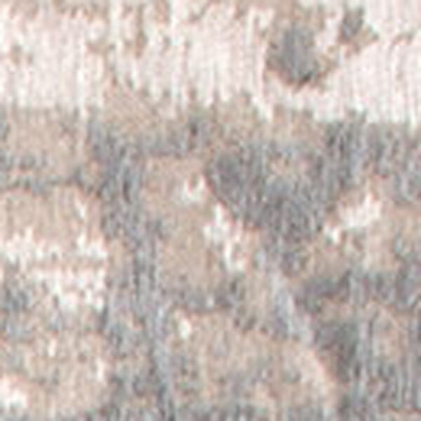 7' x 9' Gray and White Abstract Non Skid Area Rug