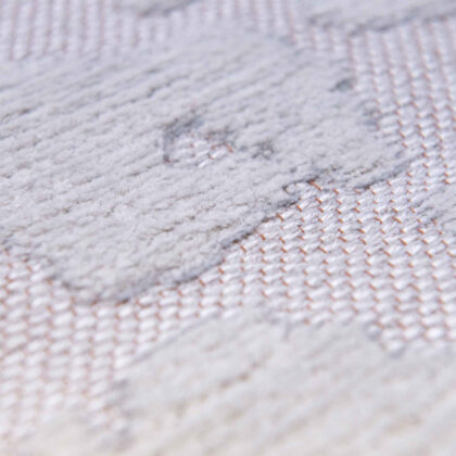 6' X 8' White Abstract Non Skid Area Rug