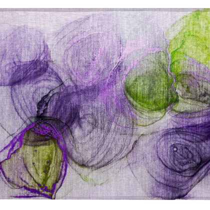 2' X 3' Purple Abstract Washable Non Skid Indoor Outdoor Area Rug