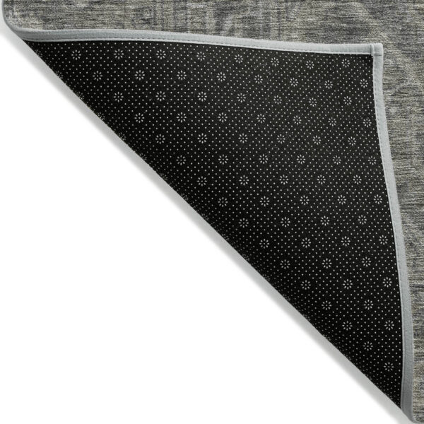 2' X 3' Brown and Black Oriental Washable Non Skid Indoor Outdoor Area Rug