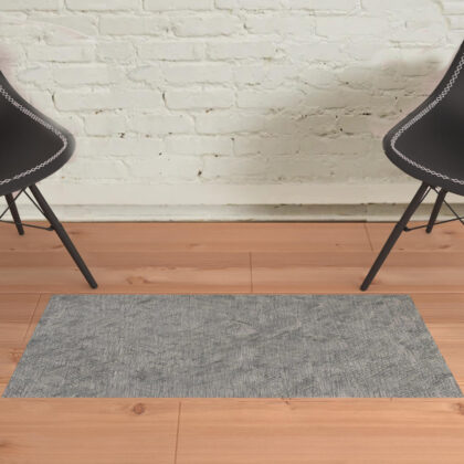 2' X 3' Gray Abstract Hand Woven Area Rug