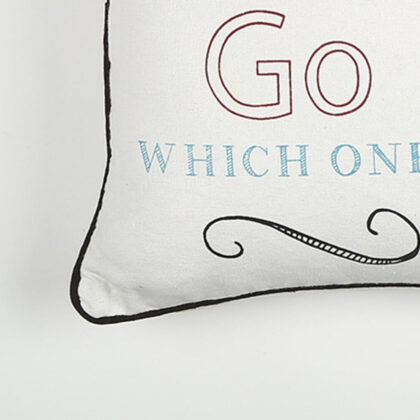 16" Black and White Handmade Text Indoor Outdoor Throw Pillow Cover