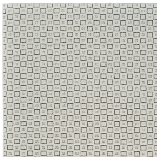 8' X 10' Cream and Beige Geometric Distressed Indoor Outdoor Area Rug