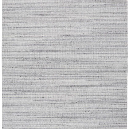 2' X 3' Silver Wool Hand Woven Stain Resistant Area Rug