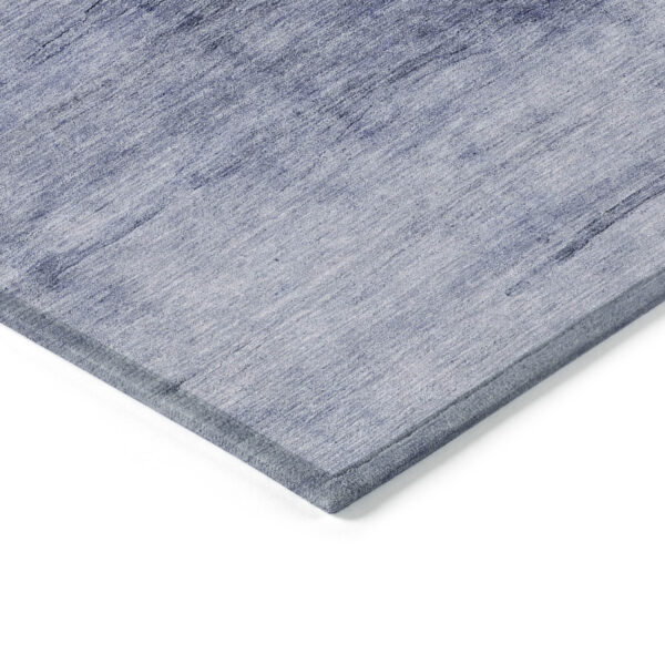5' X 8' Navy Blue And Sky Blue Abstract Washable Indoor Outdoor Area Rug