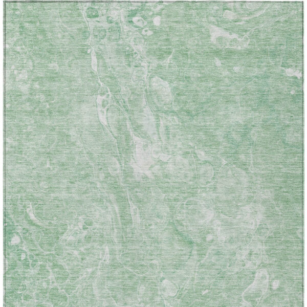 3' X 5' Mint Green Sage And Ivory Abstract Washable Indoor Outdoor Area Rug