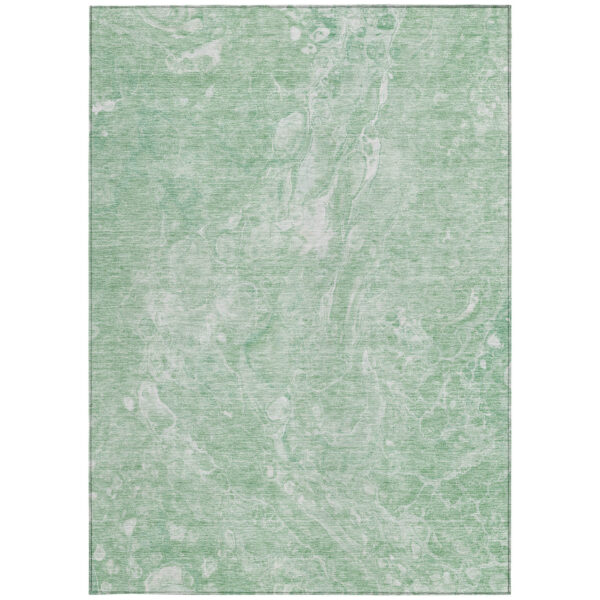 3' X 5' Mint Green Sage And Ivory Abstract Washable Indoor Outdoor Area Rug