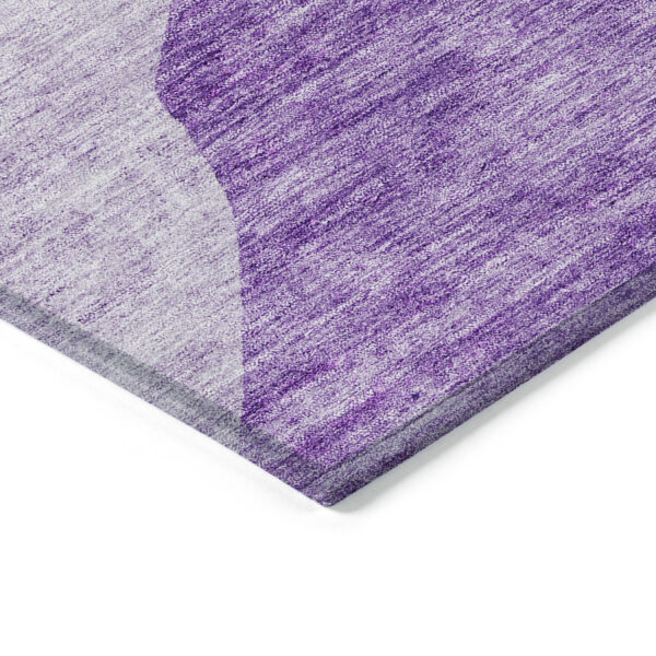 9' X 12' Eggplant Purple And Lilac Abstract Washable Indoor Outdoor Area Rug