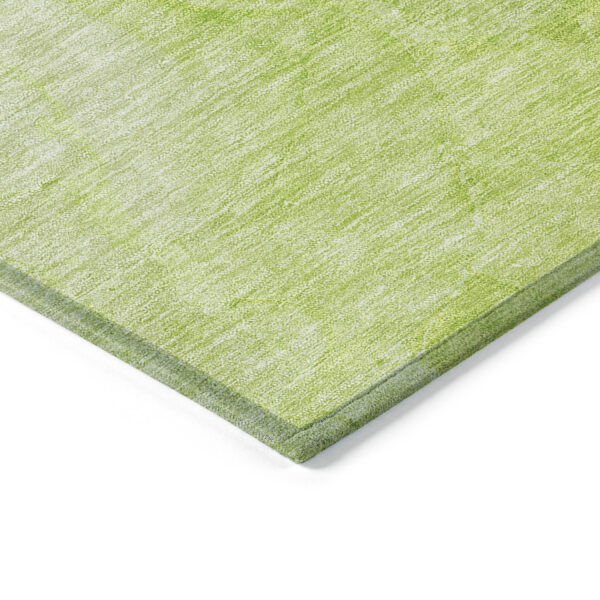 10' X 14' Artichoke Green And Lime Green Nautical Washable Indoor Outdoor Area Rug