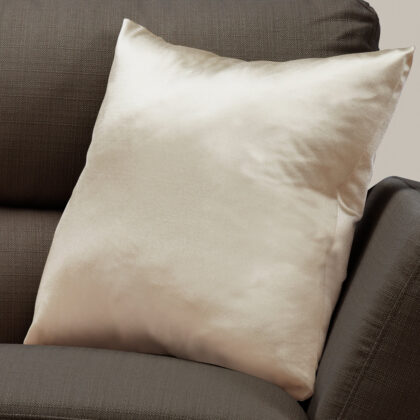 18" X 18" Gold Polyester Zippered Pillow
