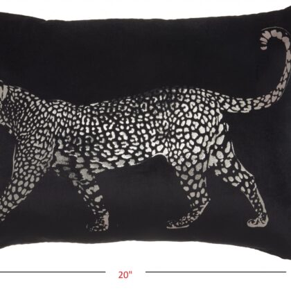 Black Leopard Lumbar Pillow