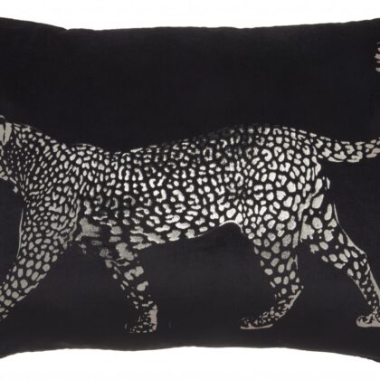 Black Leopard Lumbar Pillow