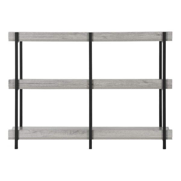 34" Black And Gray End Table With Three Shelves