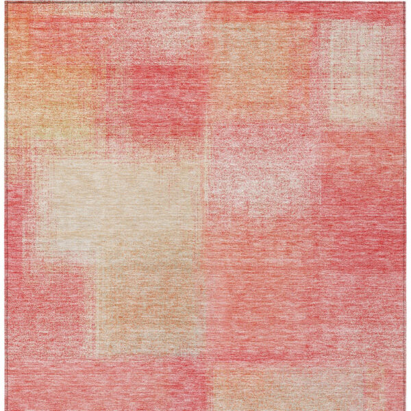 10' X 14' Blush Pink And Ivory Abstract Washable Indoor Outdoor Area Rug