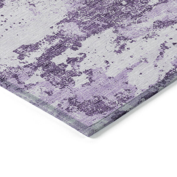 3' X 5' Lavender Purple And Lilac Floral Washable Indoor Outdoor Area Rug