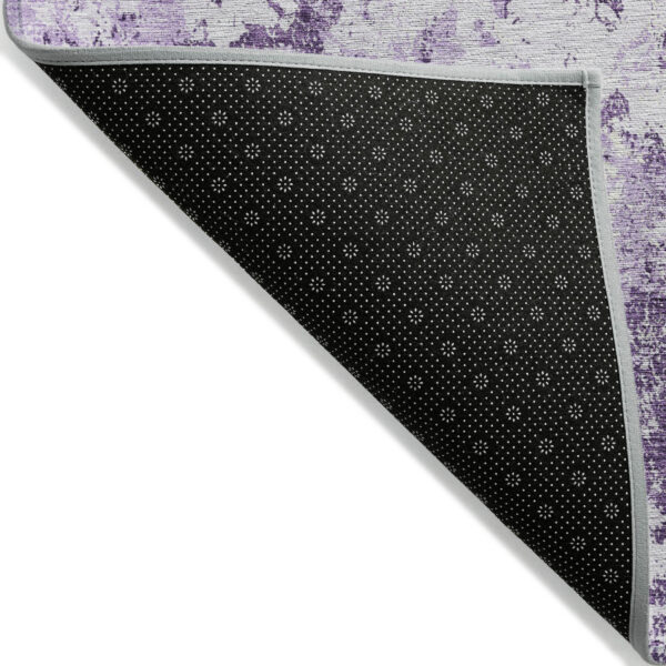 3' X 5' Lavender Purple And Lilac Floral Washable Indoor Outdoor Area Rug