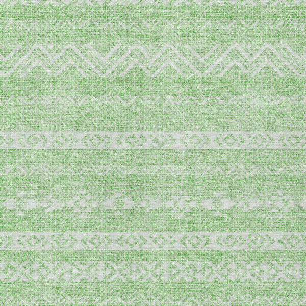 3' X 5' Lime Green And Green Southwestern Washable Indoor Outdoor Area Rug