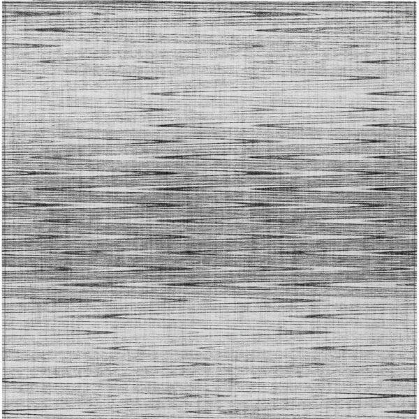 3' X 5' Gray And Charcoal Abstract Washable Indoor Outdoor Area Rug