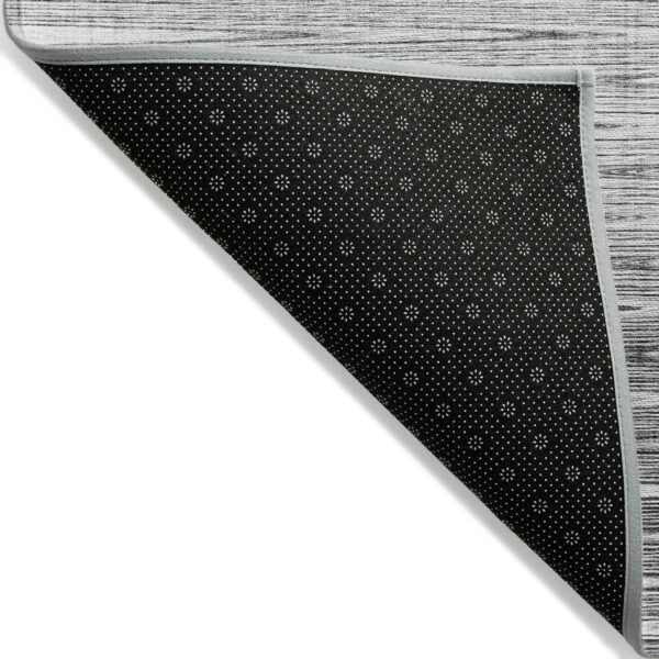 3' X 5' Gray And Charcoal Abstract Washable Indoor Outdoor Area Rug