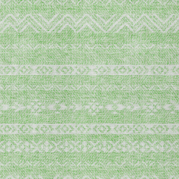 5' X 8' Lime Green And Green Southwestern Washable Indoor Outdoor Area Rug