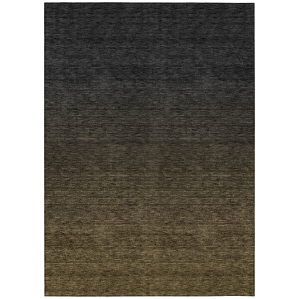 5' X 8' Gray And Brown Abstract Washable Indoor Outdoor Area Rug
