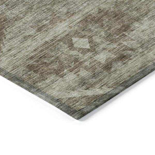 3' X 5' Brown Beige And Tan Southwestern Washable Indoor Outdoor Area Rug