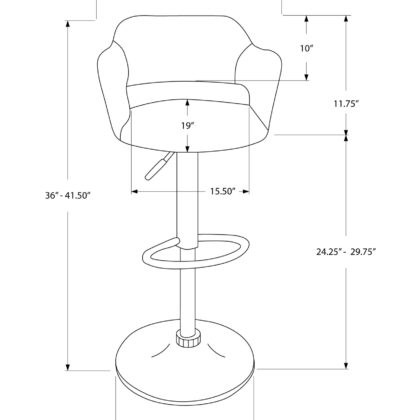 White Metal Low Back Bar Height Bar Chair