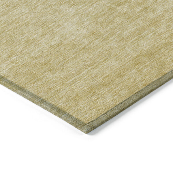 9' X 12' Wheat Gold And Tan Ombre Washable Indoor Outdoor Area Rug