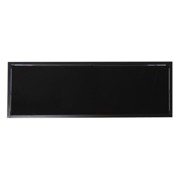 42" Black Glass Frame Console Table With Shelves