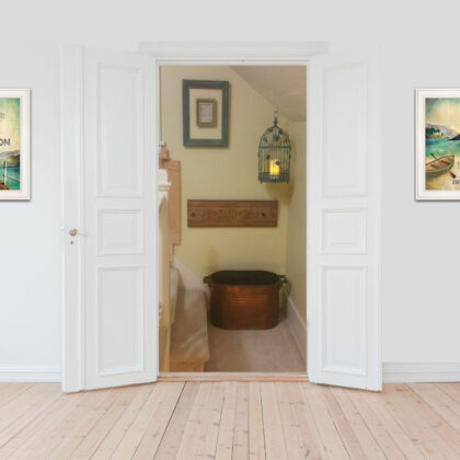 Set Of Two Right Direction Or Adventure 1 White Framed Print Wall Art