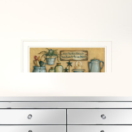 Country Kitchen 5 White Framed Print Wall Art