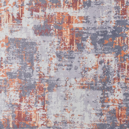 3' X 5' Gray and Brown Abstract Shag Printed Washable Non Skid Area Rug