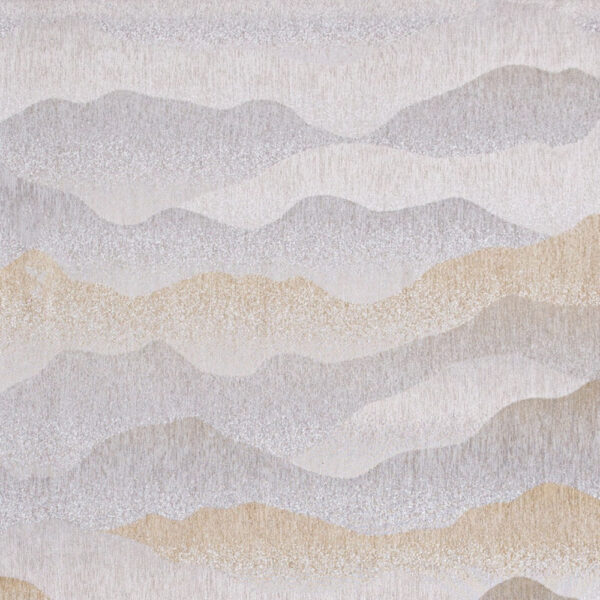 8' Gray and Brown Round Abstract Non Skid Area Rug