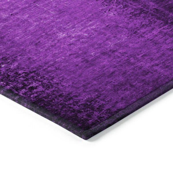 9' X 12' Purple Abstract Washable Non Skid Indoor Outdoor Area Rug