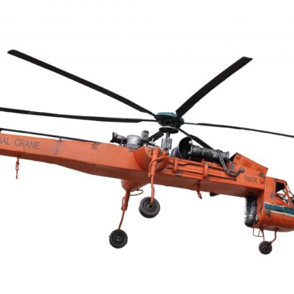 Aerial Crane Lifting Helicopter LED Sculpture