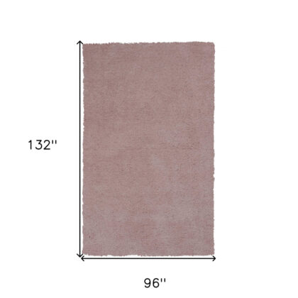 8'X11' Rose Pink Indoor Shag Rug