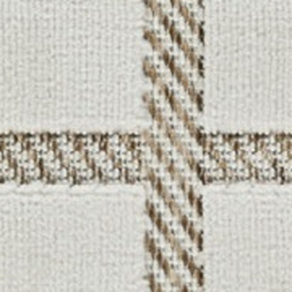10' Cream and Beige Geometric Distressed Indoor Outdoor Runner Rug