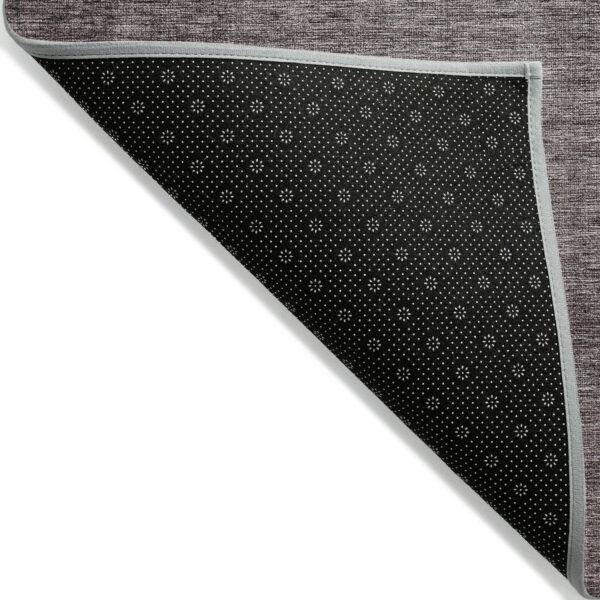 3' X 5' Gray Charcoal And Brown Ombre Washable Indoor Outdoor Area Rug