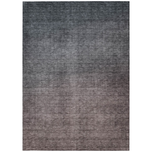 3' X 5' Gray Charcoal And Brown Ombre Washable Indoor Outdoor Area Rug