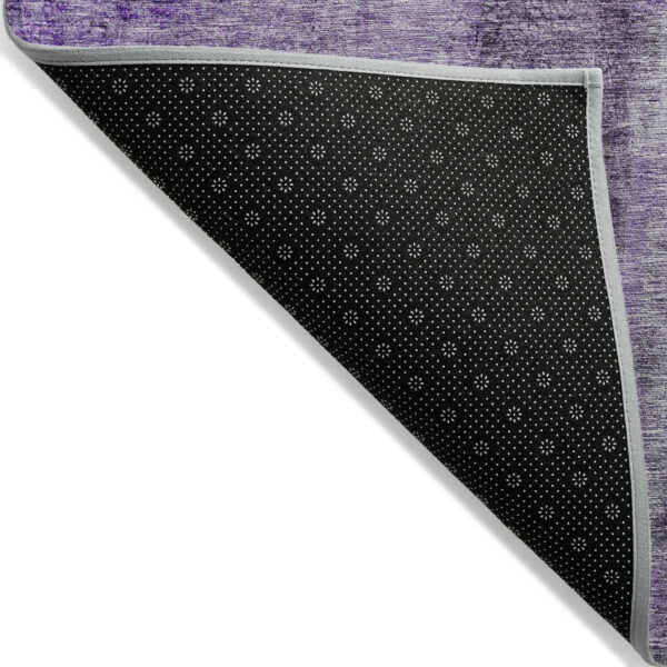 10' X 14' Purple And Lavender Abstract Washable Indoor Outdoor Area Rug