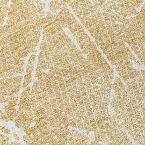 9' X 12' Beige And Ivory Abstract Washable Indoor Outdoor Area Rug