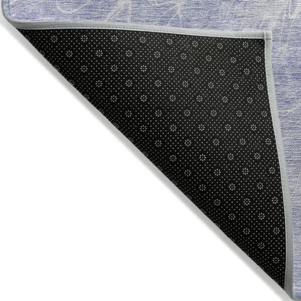 9' X 12' Lavender Ivory And Lilac Abstract Washable Indoor Outdoor Area Rug
