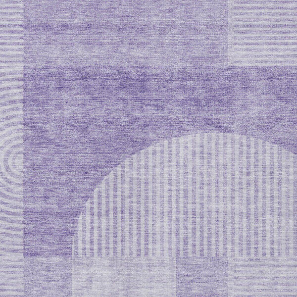 8' X 10' Lavender And Purple Geometric Washable Indoor Outdoor Area Rug