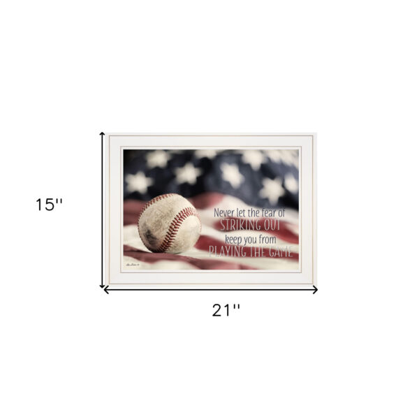 Baseball Playing The Game 1 White Framed Print Wall Art