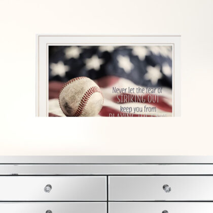 Baseball Playing The Game 1 White Framed Print Wall Art